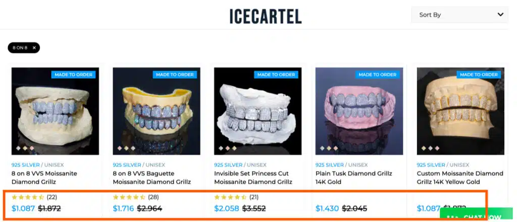 icecartel moissanite grillz product screenshot