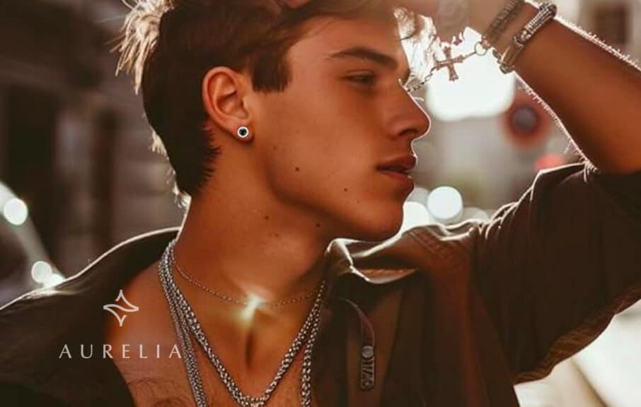 Moissanite Stud Earrings for Men Women, Halo Design with White Moissanite Diamonds, Sterling Silver earrings Plated 18K Gold, Inspired by Enchanting North American Nights, Gifts for Women Girlfriend