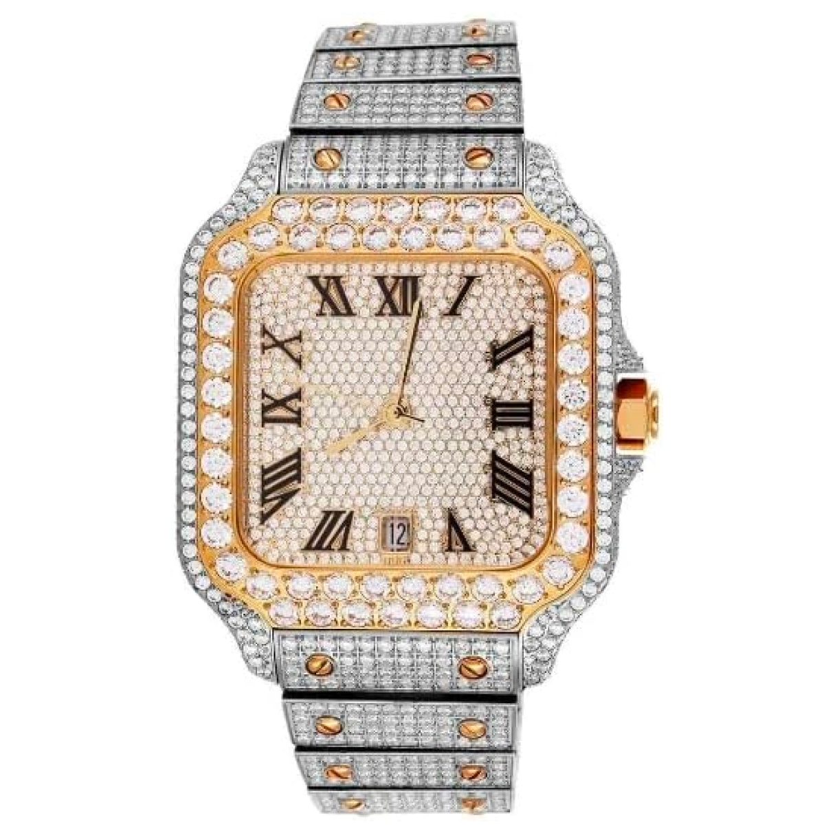 Two-Tone Rose Gold Moissanite Watch