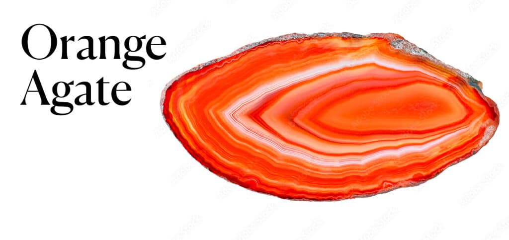 Raw orange agate crystal