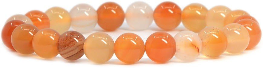 8mm Round Beads Stretch Agate Bracelet