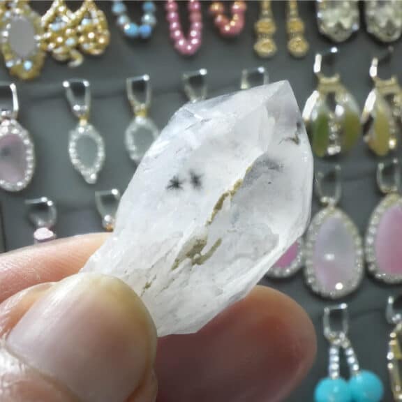 spider quartz in a jewelry shop