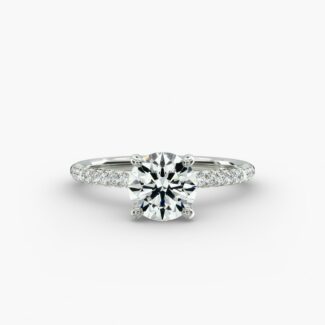 Discover French Cut Pavé engagement rings below 1000. Brilliant diamonds with timeless design from James Allen. Perfect for a sparkling proposal.