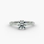 Shop French Cut Pavé engagement rings below $1000. Maximize sparkle with v-shaped diamond settings. Elegant and timeless at James Allen.