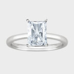 Discover IGI-certified lab-grown diamond solitaire rings in 14K white gold, a standout in engagement rings below 1000 with customizable options.