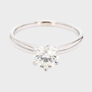 Discover this 3/4 carat lab-grown solitaire engagement ring. IGI-certified, ethical, and crafted in 14k white gold for under $1000.