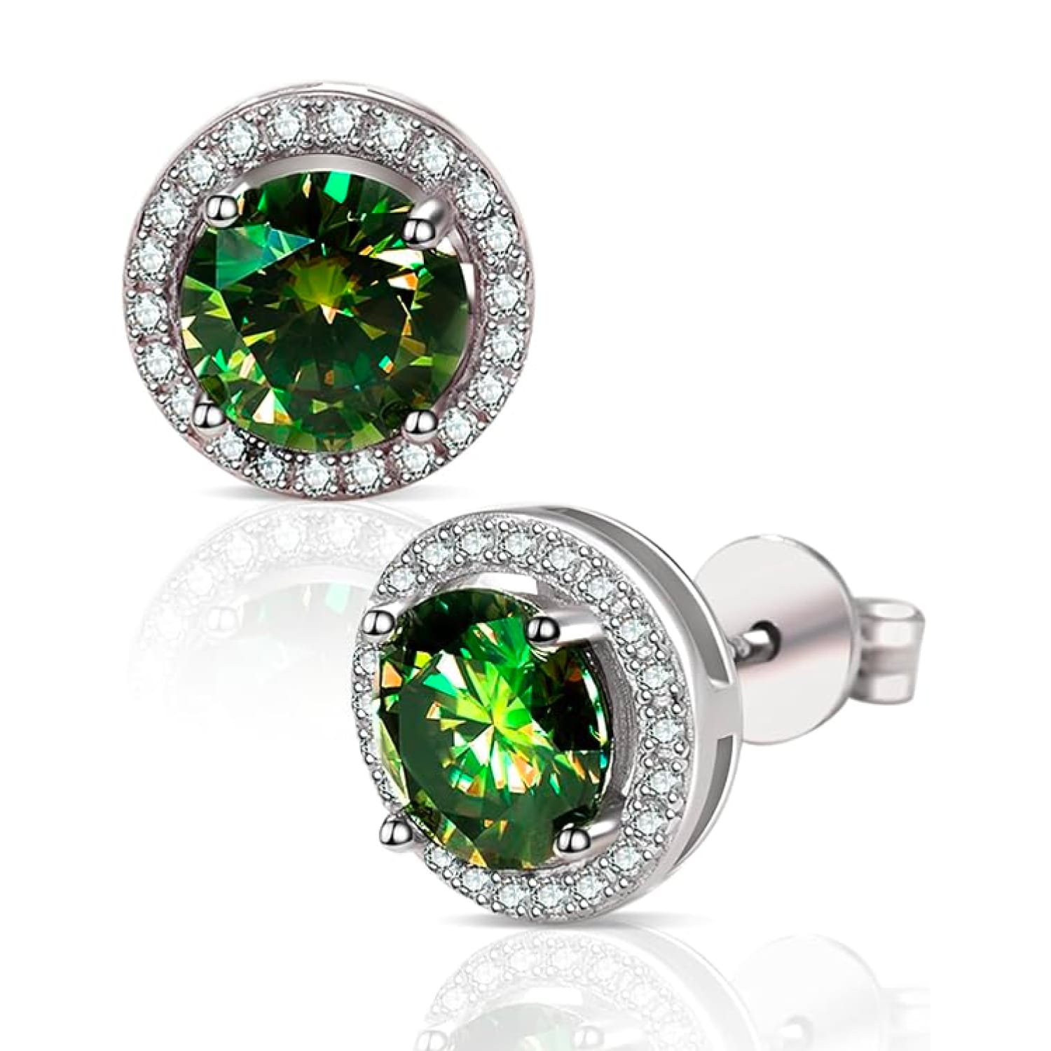 GREEN MOISSANITE EARRINGS