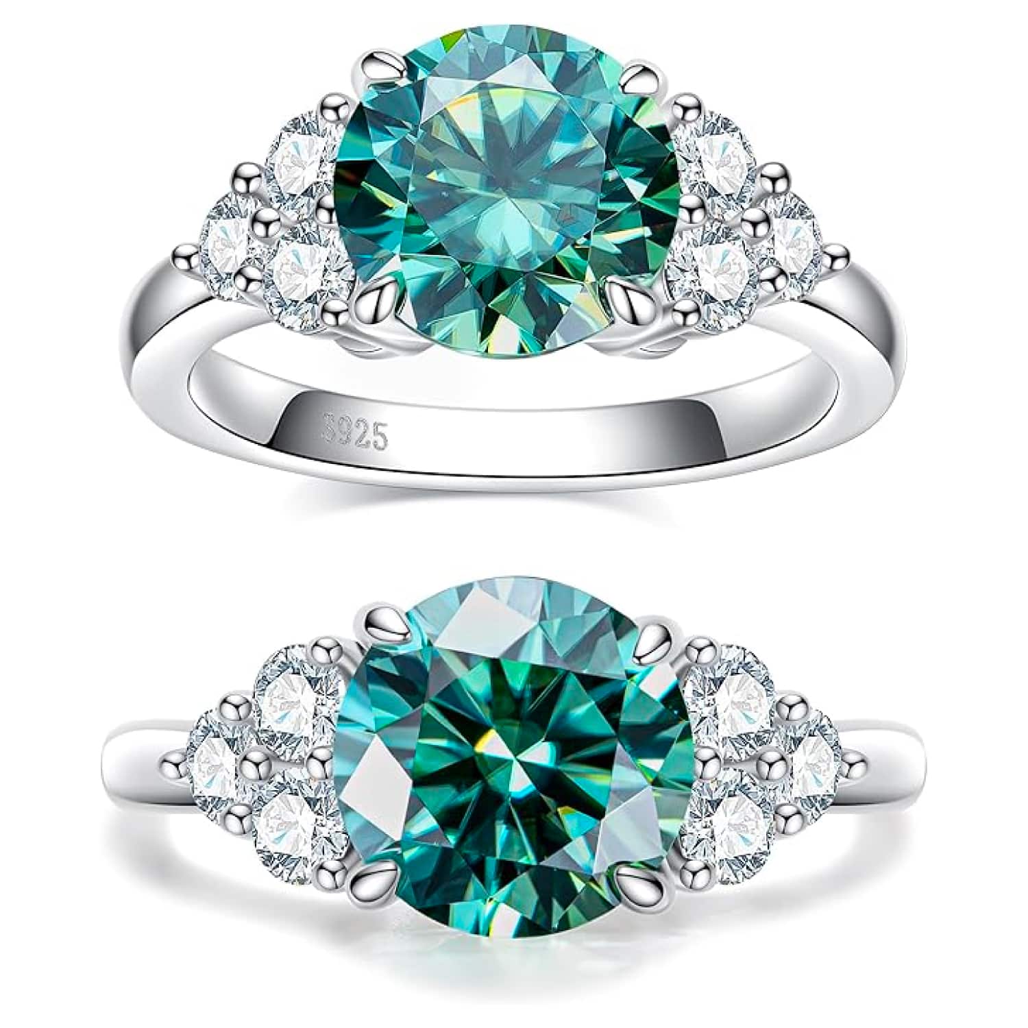 Green Moissanite Ring