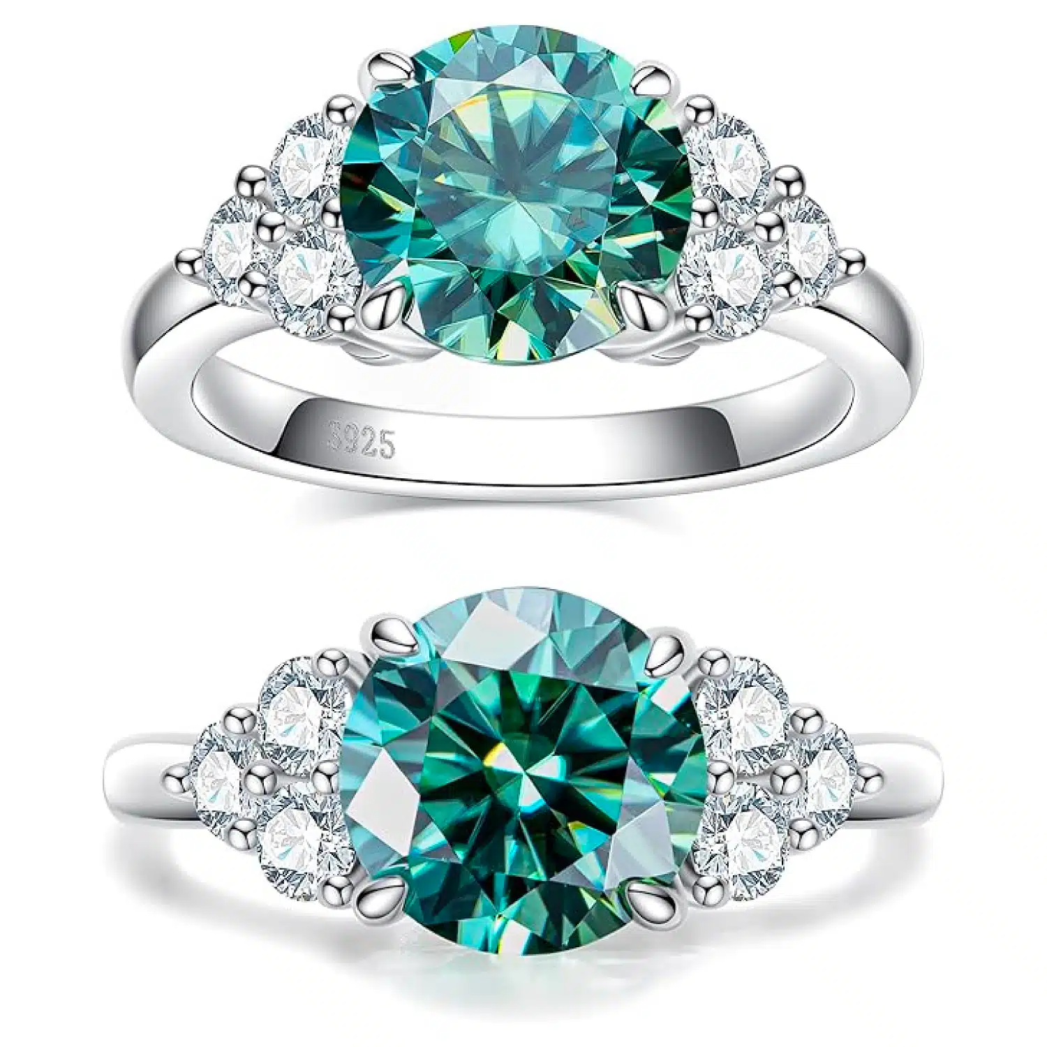 Green Moissanite Ring