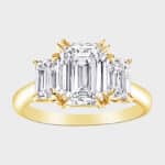 Discover a stunning 1.5 carat lab-grown emerald diamond engagement ring in white gold. A perfect pick for engagement rings below 1000.