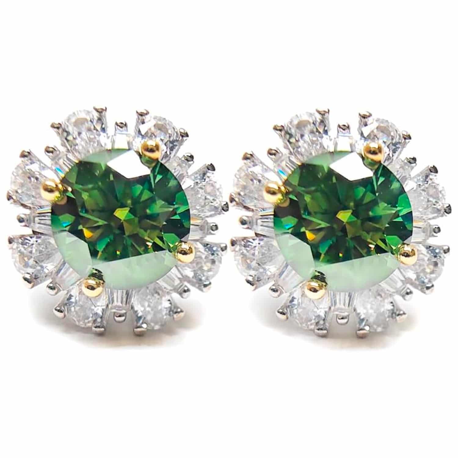 GREEN MOISSANITE EARRINGS