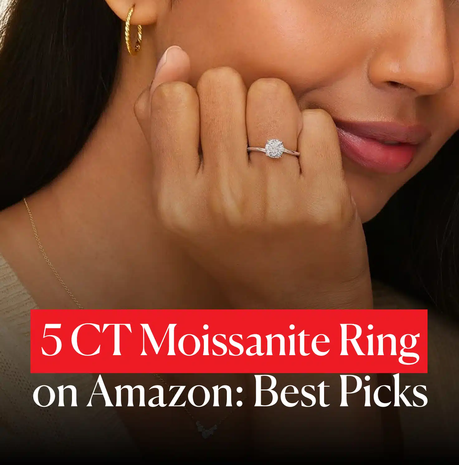 5 carat moissanite ring on amazon blog post feature image