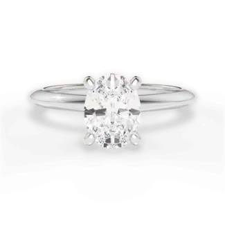 Discover Milena Solitaire engagement rings below $1000. Sleek 14K white gold design paired with an oval diamond. Free engraving at Ritani.