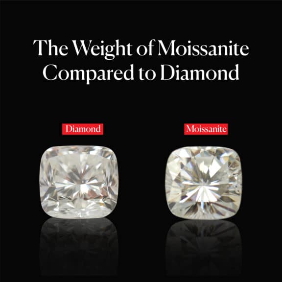 The Weight of Moissanite Compared to Diamond
