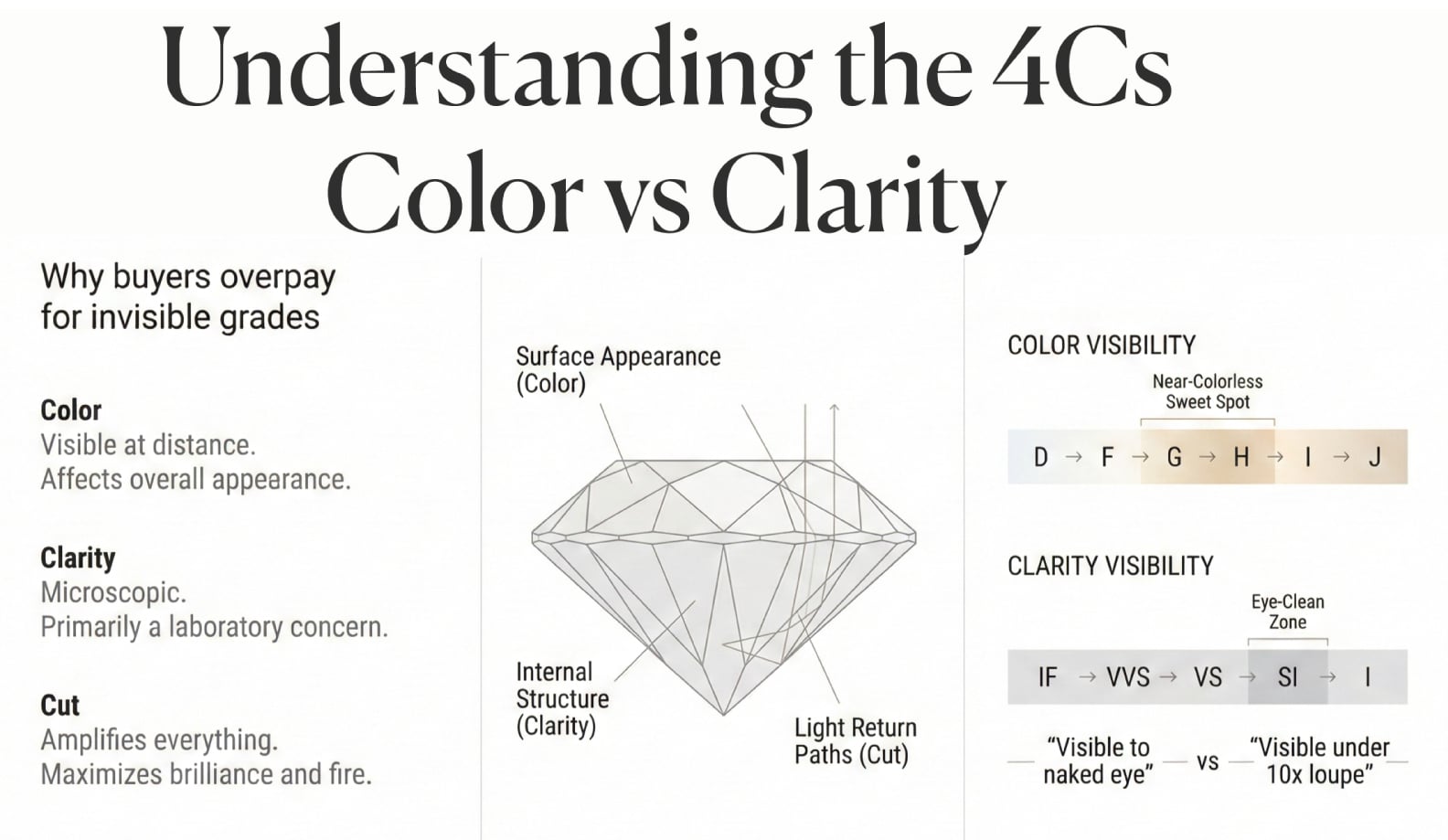 Understanding the 4Cs Color vs Clarity