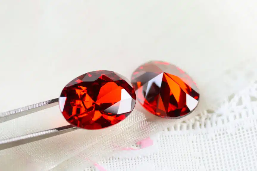 Garnet Gemstone on a table