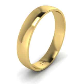 Unisex Solid 14k White Rose Yellow Gold 4mm Comfort Traditional Highly Polished Wedding Ring Plain Band