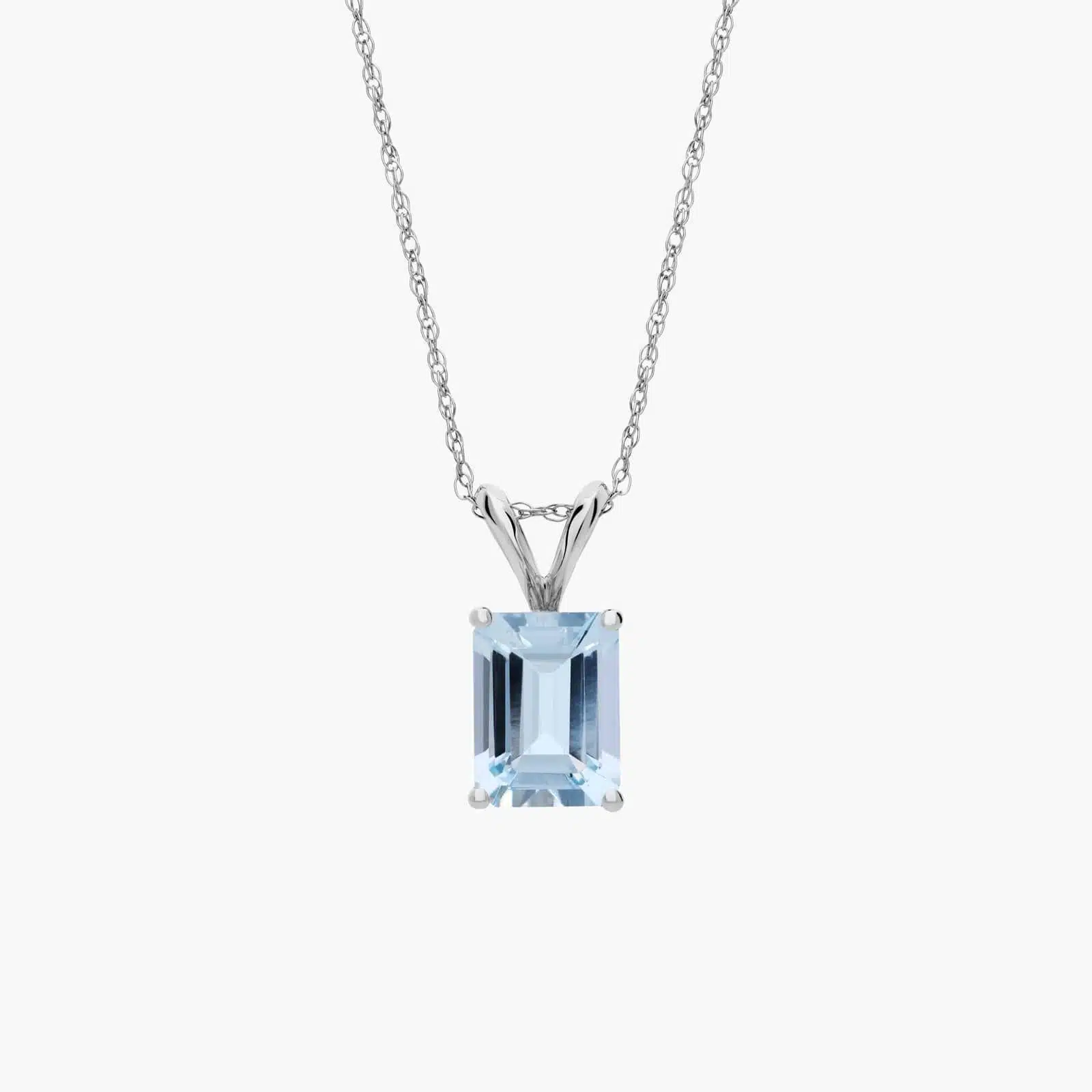 Shop this Natural Mined Aquamarine Necklace by Blue Nile. Emerald-cut pendant in 14K white gold, perfect for March birthdays. Affiliate link included.