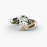 James Allen Single Stud Engagement Ring - Pear Shaped