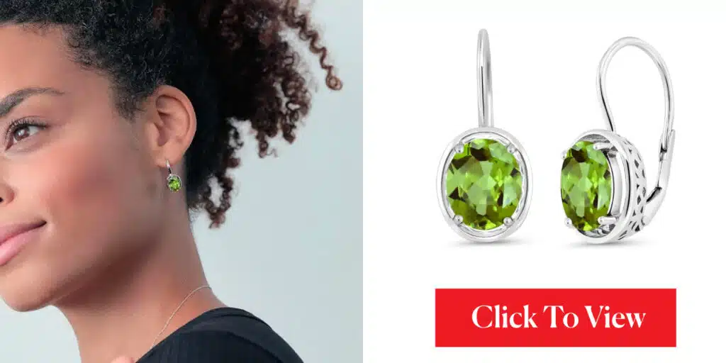 Peridot earring pair