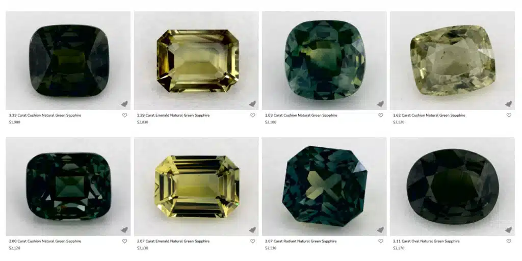 James Allen Loose Green Sapphire Collection