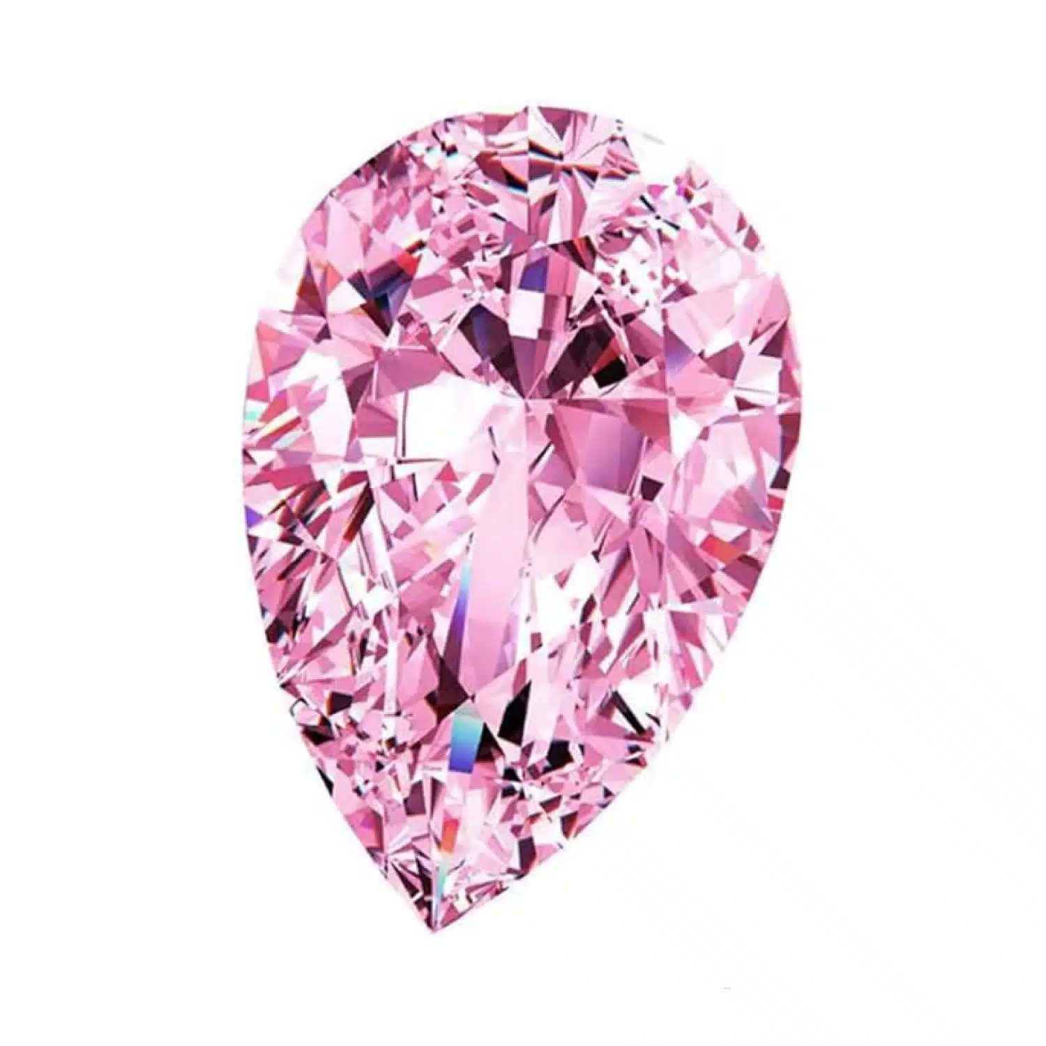 Pink-Moissanite-Pear-Loose-Stone Pink Moissanite Pear Loose Stone