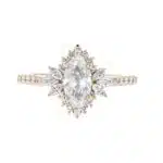 2 CT Center Marquise Cut Moissanite Engagement Ring