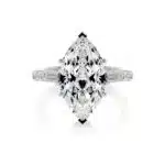 4.3 Carat (ctw) Marquise Cut Moissanite Engagement Rings