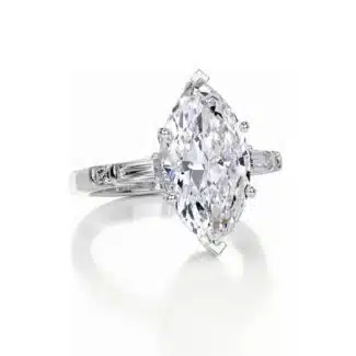 4.3 Carat (ctw) Marquise Cut Moissanite Engagement Rings