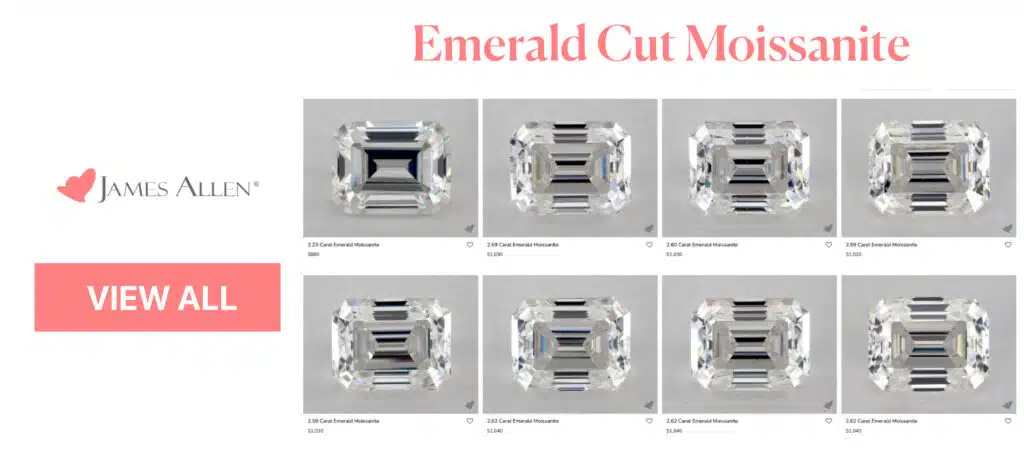 Emerald CUT MOISSANITE LOOSE STONE ON JAMES ALLEN ONLINE STORE