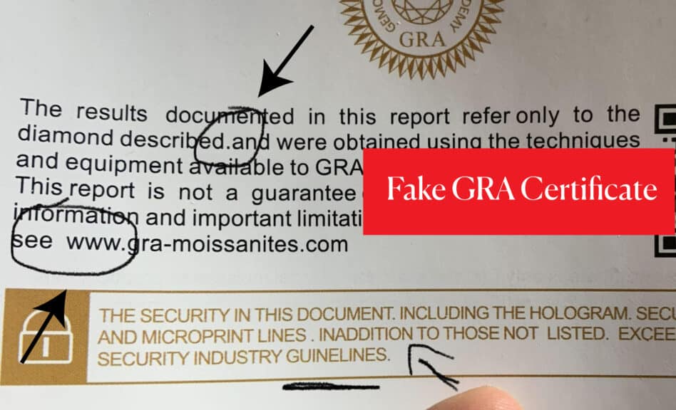 Fake GRA Certificate