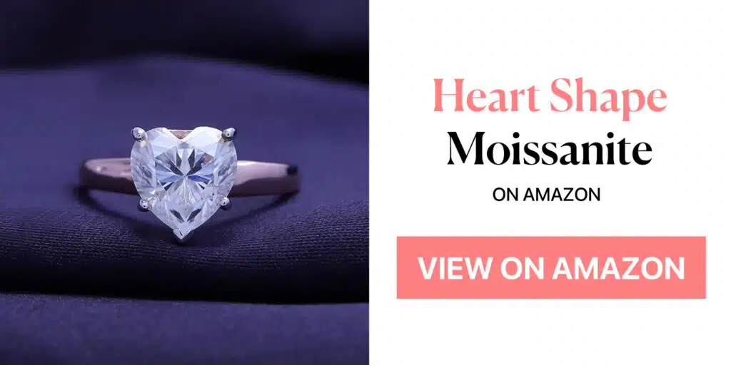 HEART SHAPE MOISSANITE RING ON AMAZON