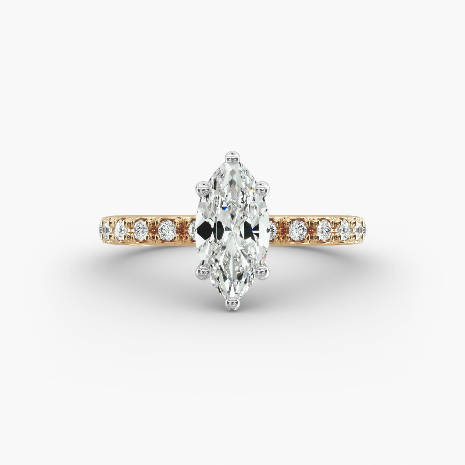 exact lab-grown diamond copy of Selena Gomez engagement ring from James Allen—a stunning 3.09-carat marquise-cut diamond with D color, VVS2 clarity, and excellent polish.
