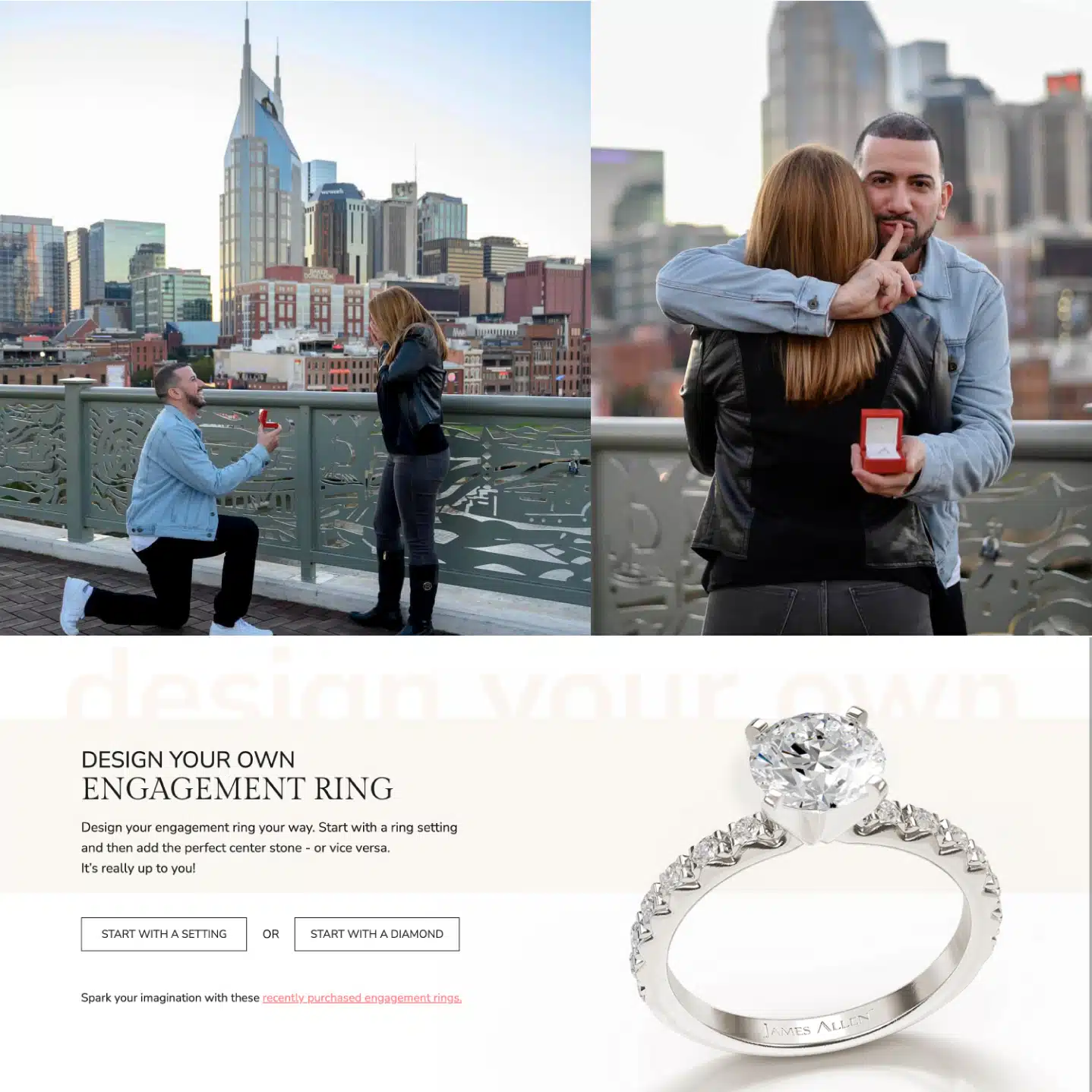 build you own engagement ring on james allen