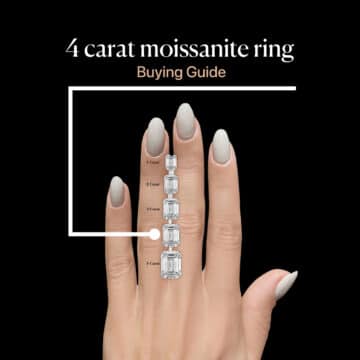 4 carat moissanite ring