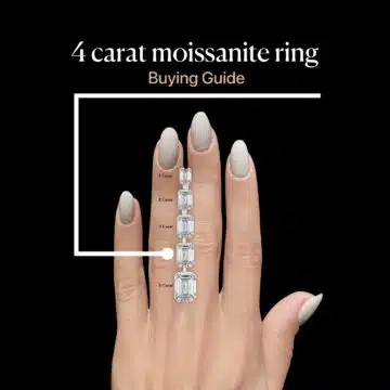 4 carat moissanite ring