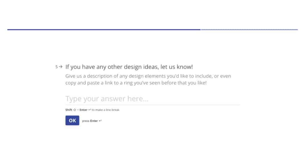 Add custom notes like halo settings, engraving, or special touches.