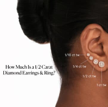 How Much Is a 1/2 Carat Diamond Earrings & Ring? Prices, Sizes Explained