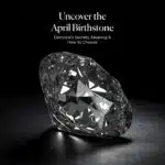 April Birthstone Diamond on a black background