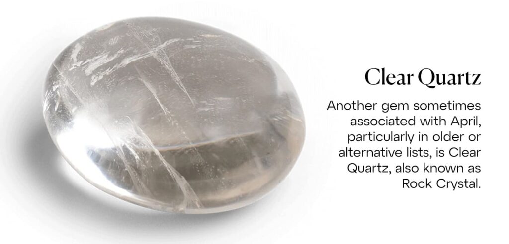 A polished clear quartz crystal, also known as rock crystal.