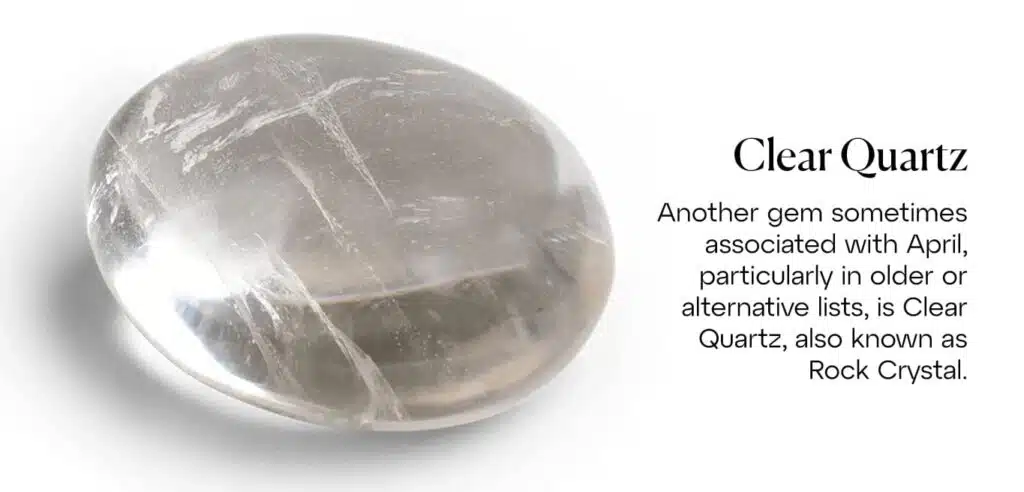 A polished clear quartz crystal, also known as rock crystal.