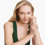 The Split Shank Ribbon Pavé hidden halo engagement ring in 14k white gold model view