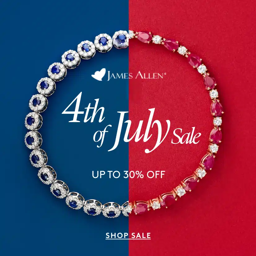 james allen july 4th sale promotional offer banner