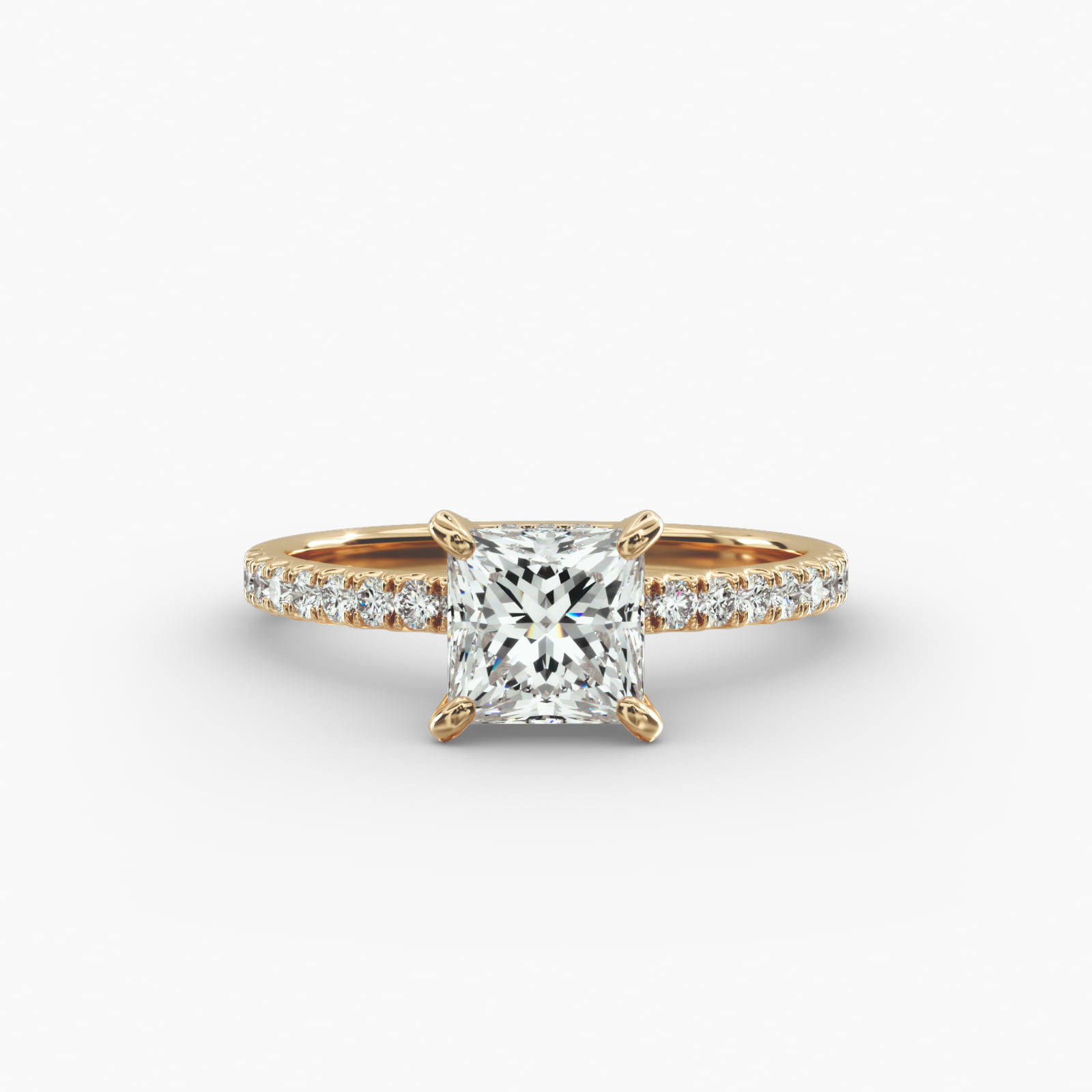 two carat princess cut engagement ring from james allen