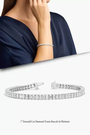 7" Emerald Cut Diamond Tennis Bracelet in Platinum (10 ct. tw.) – Wedding Jewelry Ideas