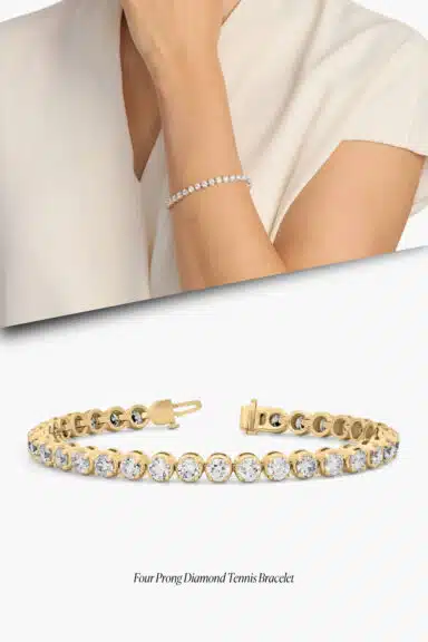 7" Four Prong Diamond Tennis Bracelet in 14K Yellow Gold (10 ct. tw.) – Wedding Jewelry Ideas
