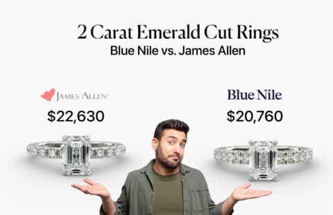 2 Carat Emerald Cut Rings: Blue Nile vs. James Allen — A Real-Time Showdown