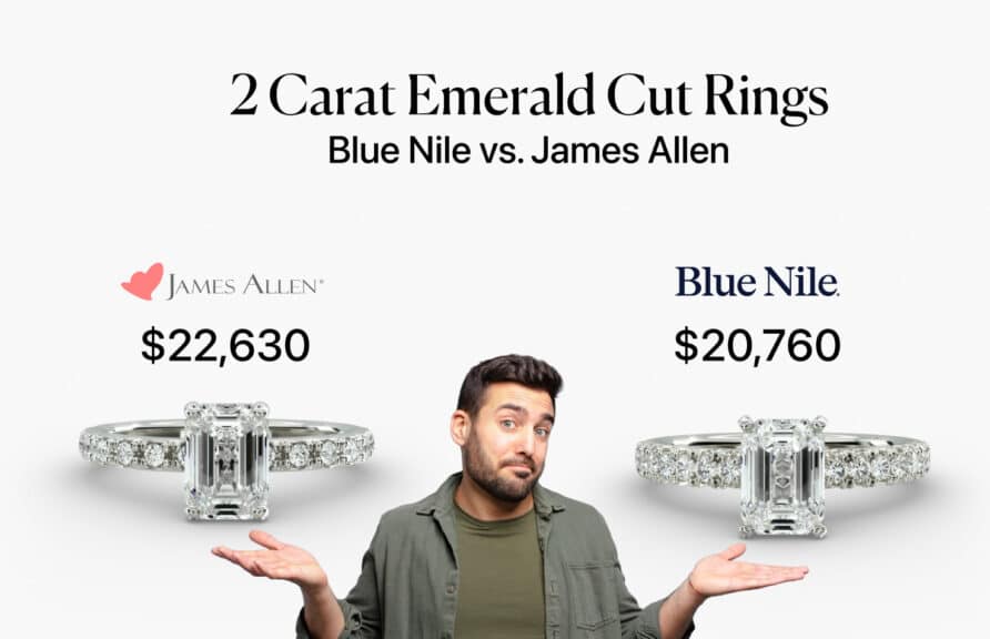 2 Carat Emerald Cut Rings: Blue Nile vs. James Allen — A Real-Time Showdown