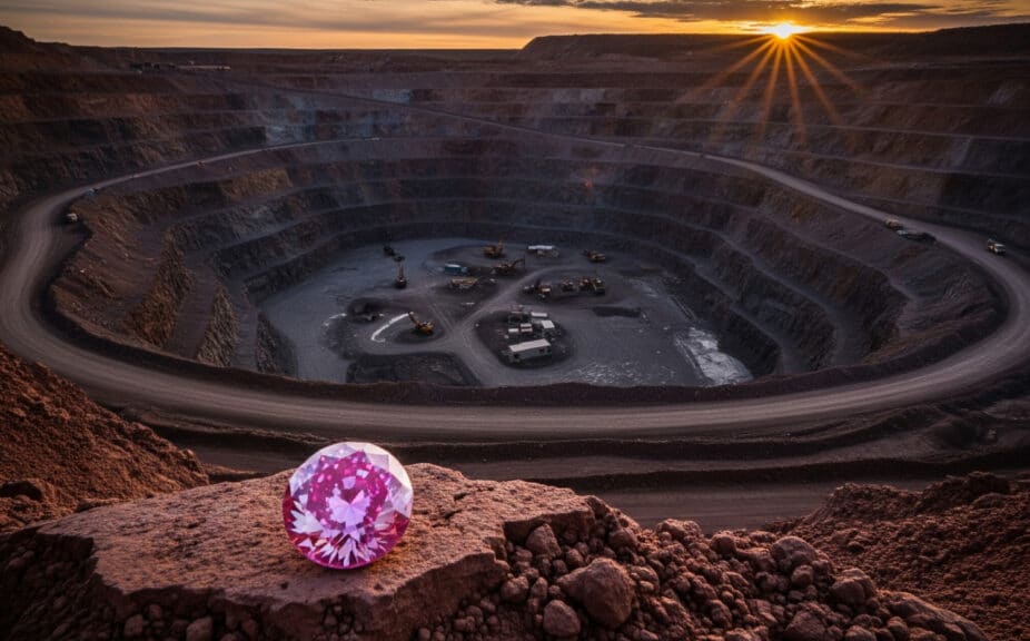 a single Argyle diamond in australian argyle diamond mine