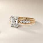 Bow-Tie Engagement Ring With Channel Set Radiant Diamonds In 14K Yellow Gold By James Allen